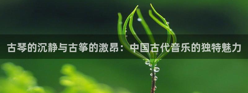 凯发娱乐唯一官网：古琴的沉静与古筝的激昂：中国古代音乐的独特